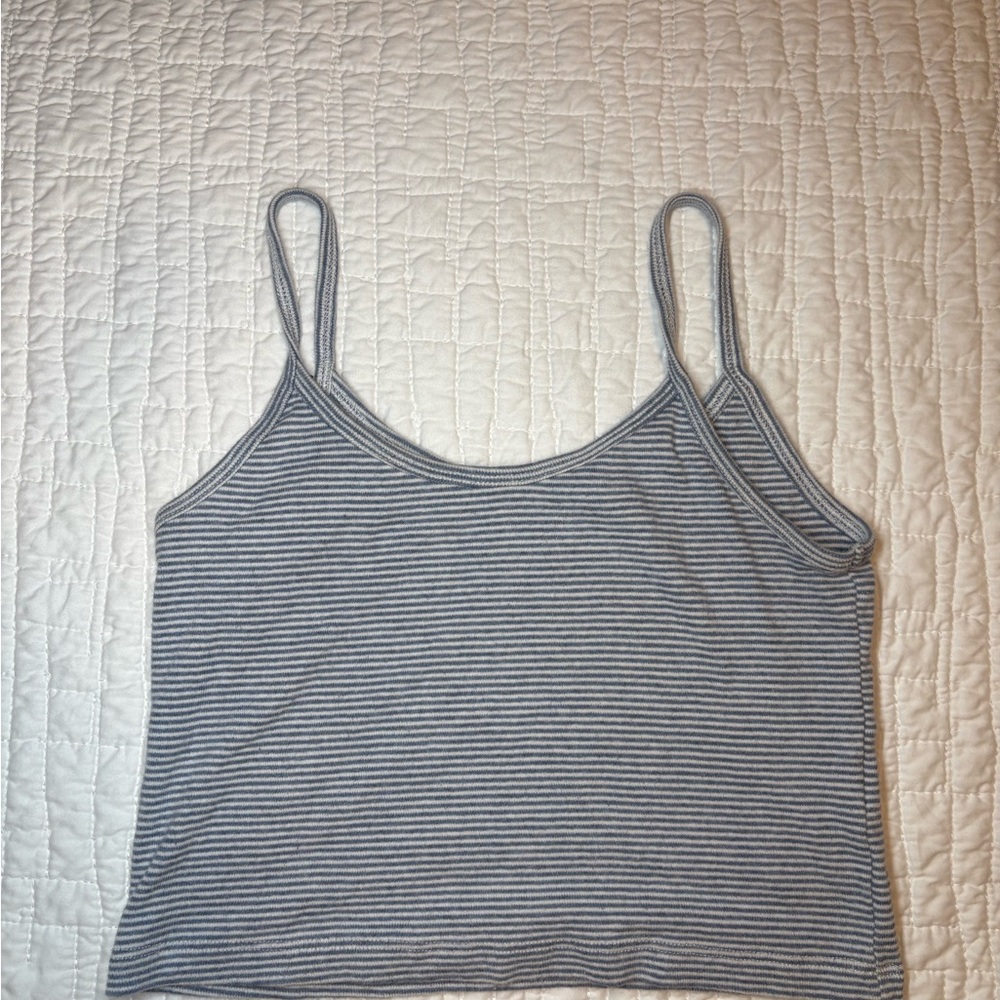 Brandy Melville Black and White Striped Camisole